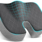 TushGuard Office/Car Seat Cushion, Non-Slip Sciatica & Back Coccyx Tailbone Pain Relief Chair Pad, Memory Foam Butt Pillow for Computer Desk, Wheelchair, Driving (Black&Grey, X-Large)