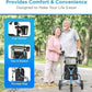 NOVA Traveler Folding 3-Wheel Walker with Tray, Basket, Pouch & Cup Holder, Lightweight Mobility Aid for Seniors & Adults, 8” All-Terrain Wheels for Tight Spaces & Travel, Sky Blue