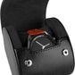BARTON WATCH BANDS, Watch Roll - Black Recycled Leather Watch Travel Case & Watch Band Storage - 1 Watch Case