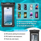 NEPHI IP68 Waterproof Phone Pouch 2 Pack-Up to 7.0"，Adjustable Neck Lanyard Floating Waterproof Phone Case for iPhone,Phone Dry Bags for Vacation Beach Pool Travel Essentials (Black Green 2 Pack)
