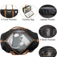 Women Duffle Weekender Travel Bag: Large Duffel Bags with Shoe Compartment Carry On Overnight Tote with Wet Pocket Traveling Weekend Gym Yoga Hospital Bag for Womens Black Brown