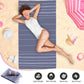 Turkish Beach Towel - 40x71 Inch Oversized Sand Resistant Prewashed Cotton Towel - Quick Drying, Compact, Lightweight for Beach, Bath, Pool, Gym, Yoga