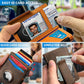Airtag Wallet for Men,with Money Clip 10 Cards Metal Case Smart Slim Pop Up Credit Card Holder Flip with Magnetic Closure RFID Blocking wallet with Gift Box