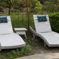 Lounge Chair Head Resting Pillows, Aderonideck Chair Head Waterproof Pillows with Insert Garden Furniture Neck Lumbar Attachment,2Pack 11"*16“