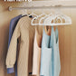 100 Pack Clothes Hangers, Non Slip Plastic Coat Hangers, Space Saving Hangers, Heavy Duty, Hanging Dry Wet Clothes, 16.4" x 8.3", White, UAPY05100W