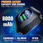 Portable Shower for Camping, 8000mAh Rechargeable Camping Shower Pump with XL Foldable Bucket, IPX8 Waterproof, Surrounding Water Inlet, 5 Pressure Modes Outdoor Shower Pump for Hiking, Travel, Pet