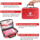 410 Piece Waterproof Hard Shell First Aid Kit for Home, Car, Travel, Camping, Truck, Hiking, Sports, Office, Vehicle & Outdoor Emergencies - Emergency Medical Kits (Red)