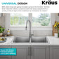 KRAUS Fairlane 33-inch Drop In/Top Mount Double Bowl 18-Gauge Stainless Steel Kitchen Sink, KHT632-33