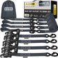 AUGO Heavy Duty Ratchet Straps & Soft Loops – Pack of 4 Extra Strong 1.5” by 15’ Ratchet Straps w/S-Hook Safety Latches & 4 Soft Loop Tie Downs – 4400Lb Break Strength for Motorcycles, ATVs, Etc.