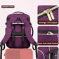 LOVEVOOK Travel Backpack for Women & Men 50L,Airline Approved Carry On Backpack Travel Essential,TSA Carry on Luggage,Waterproof Personal Item Travel Bag,Suitcase with 3 Packing Cube,Dark purple-Black