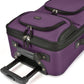 U.S. Traveler Lightweight Rolling 20" Carry On Luggage Softside Suitcase, Purple, 2 Wheel Single