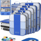 10 Set Compression Packing Cubes for Travel Essentials,Compressible Expandable Packing Cubes for Suitcase,OlarHike Luggage Organizer Bags for Travel,Handy Helper for Organizing Clothes(Klein Blue)