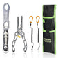Fishing Pliers,Fish Lip Gripper & Scale Combo - Saltwater Resistant Fishing Tools Kit,Multitool Hook Remover and Split Ring Pliers with Sheath,Fishing Gear,Fishing Gifts for Men