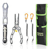 Fishing Pliers,Fish Lip Gripper & Scale Combo - Saltwater Resistant Fishing Tools Kit,Multitool Hook Remover and Split Ring Pliers with Sheath,Fishing Gear,Fishing Gifts for Men