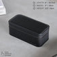 TAWBURY 3 Watch Case for Men – Luxury Leather Watch Travel Case for Men | Black Watch Cases for Men Travel | Traveling Watch Holder for Men | Black Watch Roll Case | 3 Watch Box for Men Travel