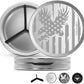 Metal Pouch Can | Metal Container | Slim EDC Pocket Tin | Airtight & Moisture-Resistant | Compact Daily Organizer | Pill Case & Travel Tin | Father’s Day Gift for Dad | (American Flag, Silver, Tall)