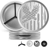 Metal Pouch Can | Metal Container | Slim EDC Pocket Tin | Airtight & Moisture-Resistant | Compact Daily Organizer | Pill Case & Travel Tin | Father’s Day Gift for Dad | (American Flag, Silver, Tall)