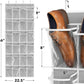 Simple Houseware 24 Pockets Large Clear Pockets Over The Door Hanging Shoe Organizer, Gray (56" x 22.5")
