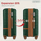 Joyway Expandable 24 Inch Luggage with Spinner Wheels, Lightweight Hard Shell Medium Checked Suitcase, 3 Piece Luggage Sets with TSA Lock, Green