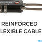 TSA Approved Travel Combination Cable Luggage Locks for Suitcases & Backpacks - 1 Pack of Black TSA Lock