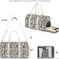 Women Duffle Weekender Travel Bag: Large Duffel Bags with Shoe Compartment Carry On Overnight Tote Bag with Wet Pocket Toiletry Bag Traveling Weekend Gym Yoga Hospital Bags for Womens Leopard