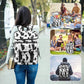 Cooler Backpack Soft Insulated Leak Proof 30 Cans Insulated Backpack Cooler Portable Picnic Camping Beach Hiking BBQ Lunch Backpack for Men and Women -Cow Color