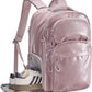 BAGSMART 30L Travel Backpack, 15.6 Inch Carry On Backpack Flight Approved, Personal Item Travel Bag, Water Resistant Weekender Bag Daypack, Rose Purple