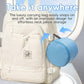 Junior Kids Travel Neck Pillow - Ergonomic Memory Foam Pillow for Airplane, Car, Booster Seat - Soft, Washable, Compact Travel Pillow with Strap - Light Blue - Ages 4–13