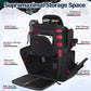 Piscifun Fishing Backpack with 2 Rod Holders & 4 Tackle Boxes, Large Tackle Storage Bag With Rain Cover for Fishing Gear