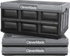 CleverMade Collapsible Storage Bins - Stone 3 Pack 32L - Stackable Containers Heavy Duty Capacity Folding Crates - Space-Saving for Home