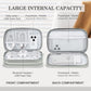 FYY Travel Electronic Cable Organizer Bag, Pouch Electronic Accessories Carry Case Portable Waterproof Double Layers Storage Bag for Cable, Cord, Charger, Phone, Earphone, Medium Size, Grey