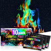 Navona 10Pack Fire Color Changing Packets，Magic Color Fire Packets for Outdoor Campfires, Fire Pits, Fireplaces, Long-Lasting Colorful Flames, Safe Camping Essentials