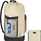 BALEINE 150L Laundry Bag Backpack, 900D Oxford Fabric Large Travel Laundry Bags with Shoulder Straps and 2 Mesh Pockets for College Dorm, Apartment, Laundromat (Beige, 150L)