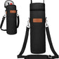 opux Wine Bag Single Bottle Carrier Tote, Insulated Wine Cooler Bag for Travel Picnic Beach with Shoulder Strap, Thermal One Bottle Holder Carrying Case Wine Gift for Women Men, Black