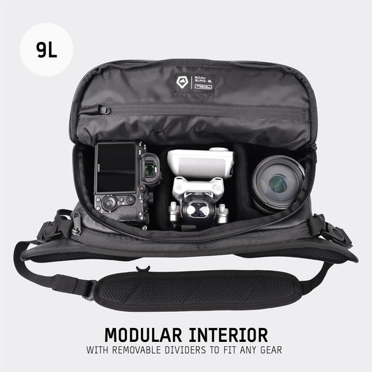 WANDRD ROGUE V1 9L Sling: Compact Camera Sling and Crossbody Bag with Fast Access, 3-Way Carry– Lightweight Everyday Bag Great for Travel, Photography, and Daily Use (Black)