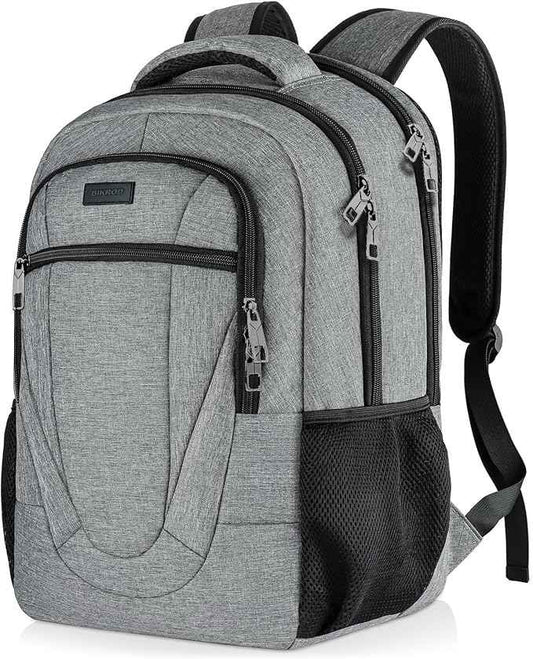 BIKROD 45L Extra Large Travel Laptop Backpack for Men and Women, Carry on Back Pack Fit 18.4 IN Laptop, Grey, Gift
