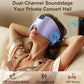LC-dolida Luxurious Silk Soft Sleep Mask, Sleep Headphones with Bluetooth 5.4 for Side Sleeper, Total Blackout Eye Sleeping Mask for Women and Men, Ideal Gift for Restful Sleep, Travel(Light Purple)