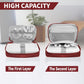 Travel Cable Organizer Bag Pouch Electronic Accessories Carry Case Portable Waterproof All-in-One Storage Bag for Cable,Charger, Phone, Hard Drive，SD Card-Wind Red