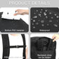 TUGUAN Extra Large Travel Duffle Bag Backpack for Men with Adjustable Dividers 120L Big Weekend Overnight Bag with ID Pocket Shoulder Strap Heavy Duty Sports Duffel Bags for Camping Gym, Black