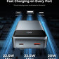 Portable-Charger-Power-Bank Travel Essentials Battery Pack USB C 30000mAh Built in Cable 22.5W Phone Fast Charging Powerbank Compatible with iPhone 16 15 14 13 12 11 iPad Samsung Google Xiaomi