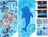 Microfiber Thin Lightweight Beach Towel Sand Free Quick Dry Absorbent Compact Towels for Swimming Pool Camping Beach Accessories Large Easy Pack Travel Things for Vacation Essentials Adult Gift