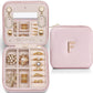 Vlando Jewelry Box for Aunt Gifts from Niece Nephew, Birthday Gifts for Aunt Auntie, Unique Gifts for Aunt Auntie Travel Jewelry Case, Auntie Gifts for Wedding Anniversary - Letter F, Pink
