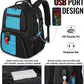 YOREPEK 18.4 Laptop Backpack, Large Backpacks with USB Charger Port, TSA Friendly Flight Approved Weekend Carry on Backpack with Luggage Strap for Men and Women, Blue - Roamly