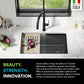KRAUS Kitchen Sink Bellucci 29” Undermount Workstation Granite, Metallic Gray, Accessories, KGUW2-30MGR