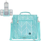PAVILIA Extra Large Toiletry Bag Travel Bag for Women Men, Hanging Cosmetic Organizer, Water Resistant Makeup Bag for Accessories Toiletries, Travel Essentials Kit (Teal Chevron)
