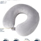 Brookstone Travel Neck Pillow - Lightweight Fleece Casing U-Shaped Stuffable Memory Foam Travel Pillow for Sleeping and Neck Support, Size One Size, Grey