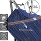 Tranquillo Universal Double Hammock with Stand Included for 2 Persons/Foldable Hammock Stand 600 lbs Capacity Portable Case - Inhouse, Outdoor, Camping, Aegean