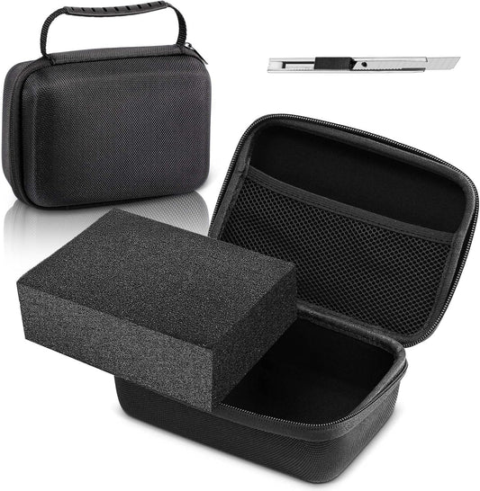 EVA Hard Case with Customizable Foam Protective EVA Carrying Case Shockproof Outdoor for Camera, Digital Products, Electronic Instruments with Knife(Black,13.5 x 9.8 x 5.5inch)