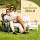 SERWALL Foldable Adirondack Chair Set of 2, HDPE Adirondack Chair with Wood-Texture-Gray