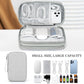 FYY Electronic Organizer, Large Travel Cable Organizer Bag Pouch Electronic Accessories Carry Case Portable Waterproof Double Layers All-in-One Storage Bag for Cable, Cord, Charger, Phone, Grey